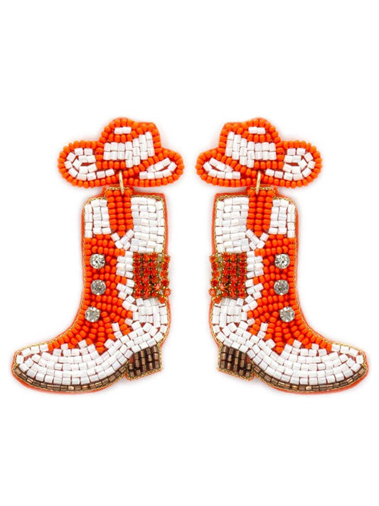 Cowgirl Hat & Boots Dangle Earrings