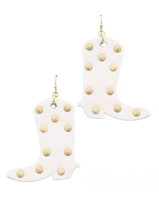 Suede Cowboy Boots Earrings